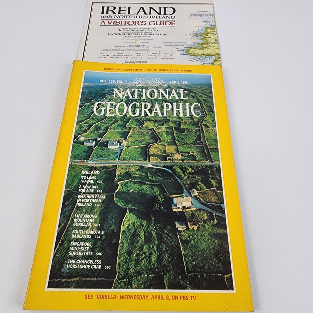 National Geographic Magazine April 1981 With Insert